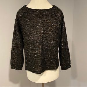 Alice & Olivia Black and Gold Sweater